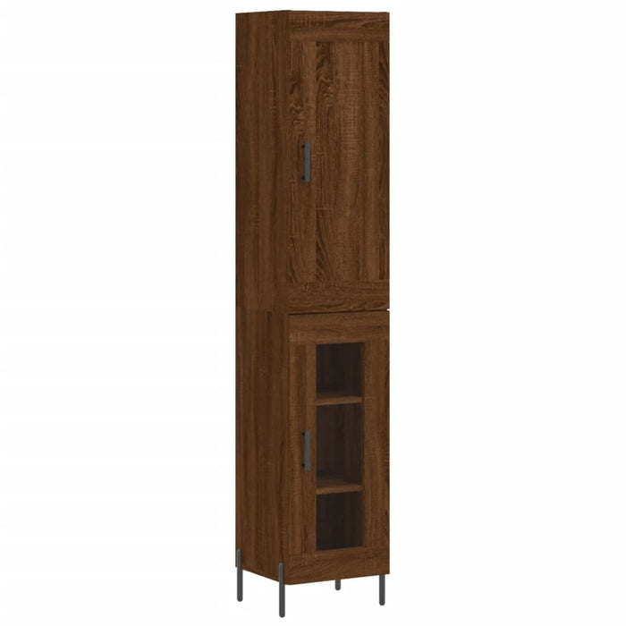 Dulap înalt, stejar maro, 34,5x34x180 cm, lemn prelucrat WALTI