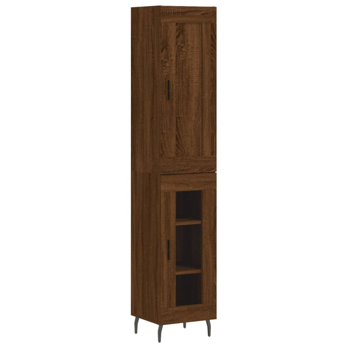 Dulap înalt, stejar maro, 34,5x34x180 cm, lemn prelucrat WALTI