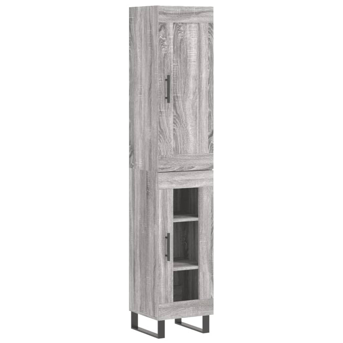 Dulap înalt, gri sonoma, 34,5x34x180 cm, lemn prelucrat WALTI