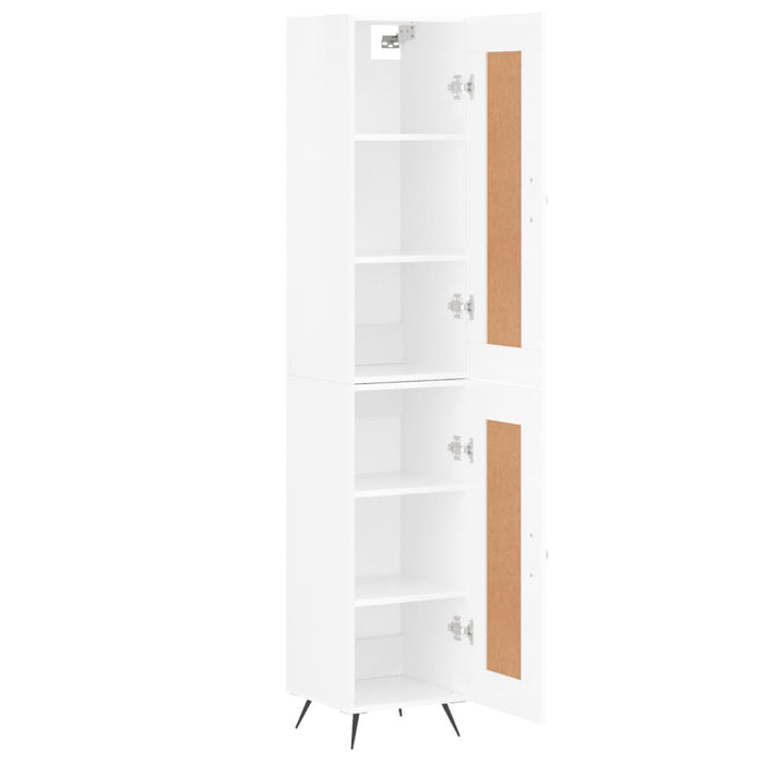 Dulap înalt, alb extralucios, 34,5x34x180 cm, lemn prelucrat WALTI