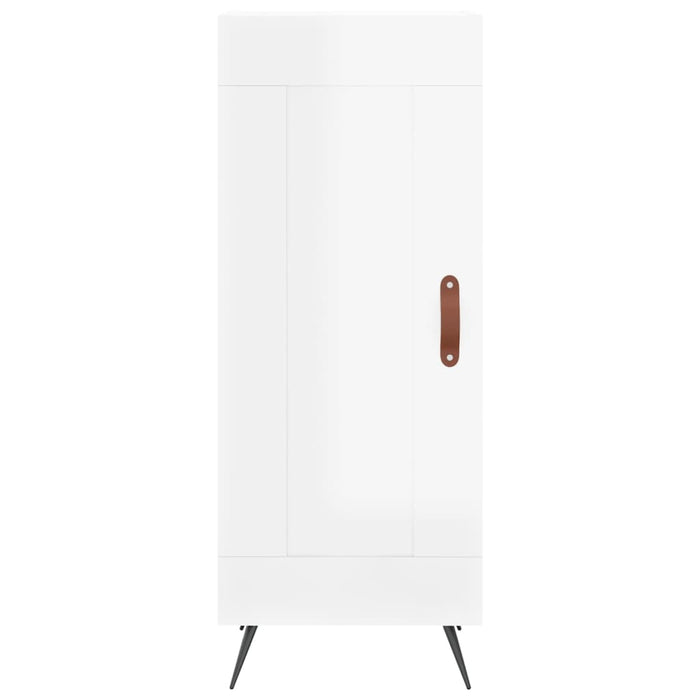 Dulap înalt, alb extralucios, 34,5x34x180 cm, lemn prelucrat WALTI