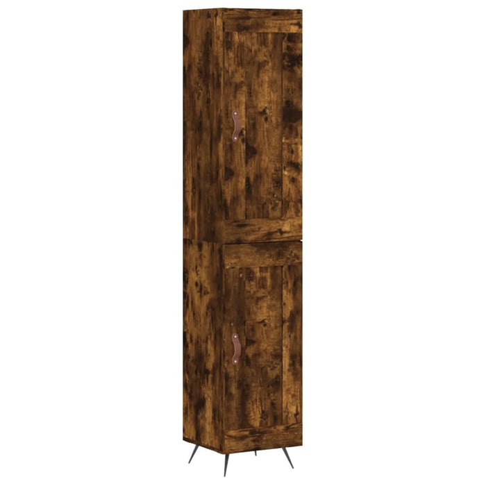 Dulap înalt, stejar fumuriu, 34,5x34x180 cm, lemn prelucrat WALTI