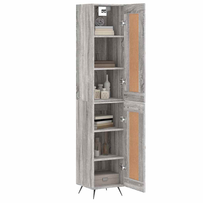 Dulap înalt, gri sonoma, 34,5x34x180 cm, lemn prelucrat WALTI