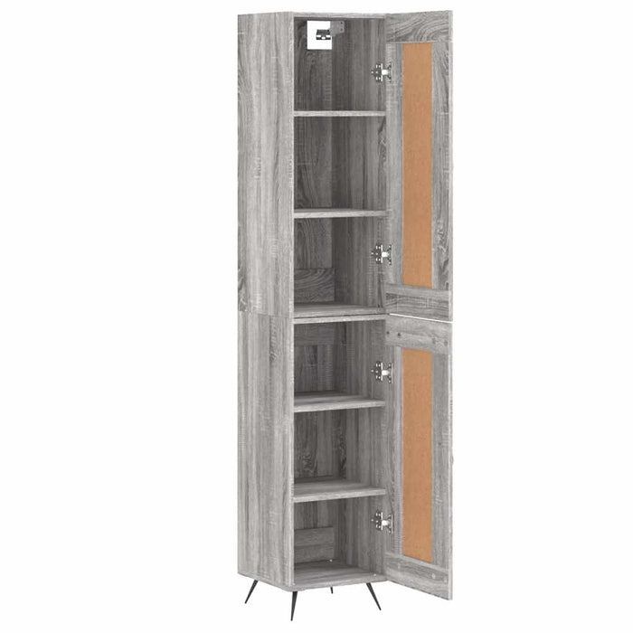 Dulap înalt, gri sonoma, 34,5x34x180 cm, lemn prelucrat WALTI