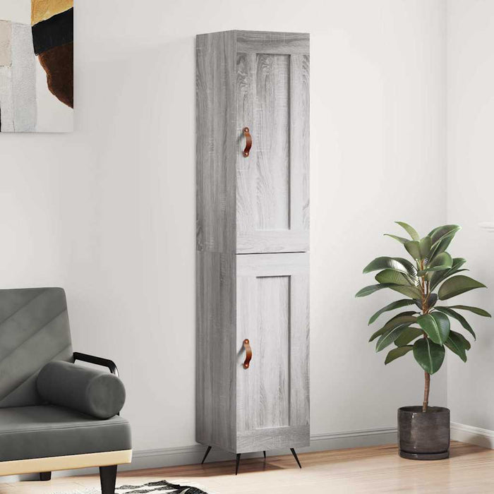 Dulap înalt, gri sonoma, 34,5x34x180 cm, lemn prelucrat WALTI