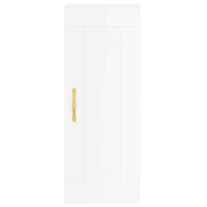 Dulap înalt, alb extralucios, 34,5x34x180 cm, lemn prelucrat WALTI