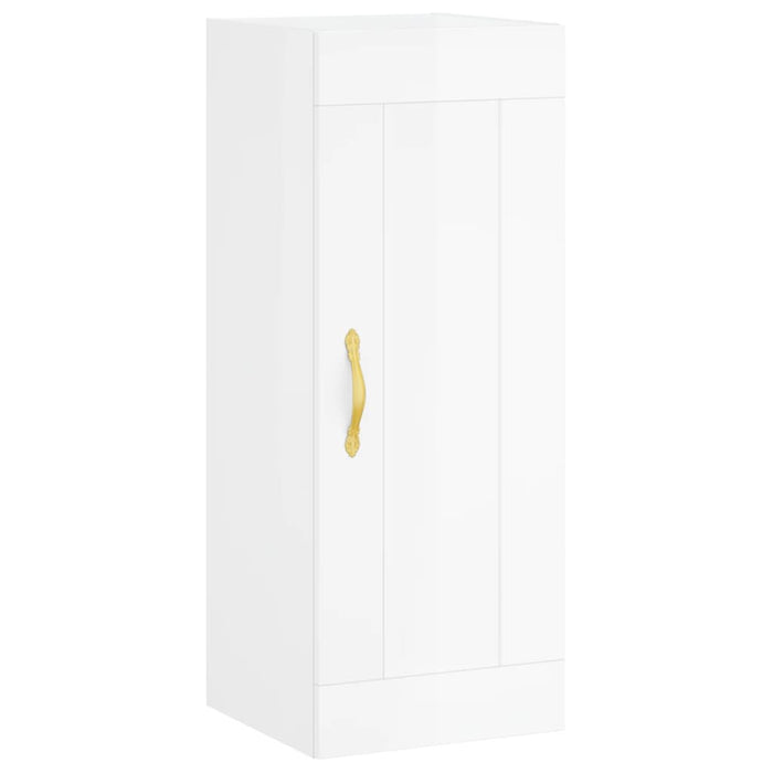 Dulap înalt, alb extralucios, 34,5x34x180 cm, lemn prelucrat WALTI