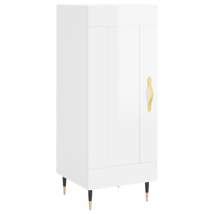 Dulap înalt, alb extralucios, 34,5x34x180 cm, lemn prelucrat WALTI