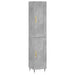Dulap înalt, gri beton, 34,5x34x180 cm, lemn prelucrat - WALTI WALTI