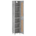 Dulap înalt, gri beton, 34,5x34x180 cm, lemn prelucrat - WALTI WALTI