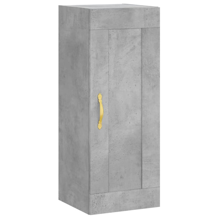 Dulap înalt, gri beton, 34,5x34x180 cm, lemn prelucrat - WALTI WALTI