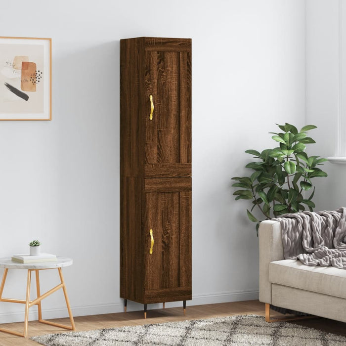 Dulap înalt, stejar maro, 34,5x34x180 cm, lemn prelucrat WALTI