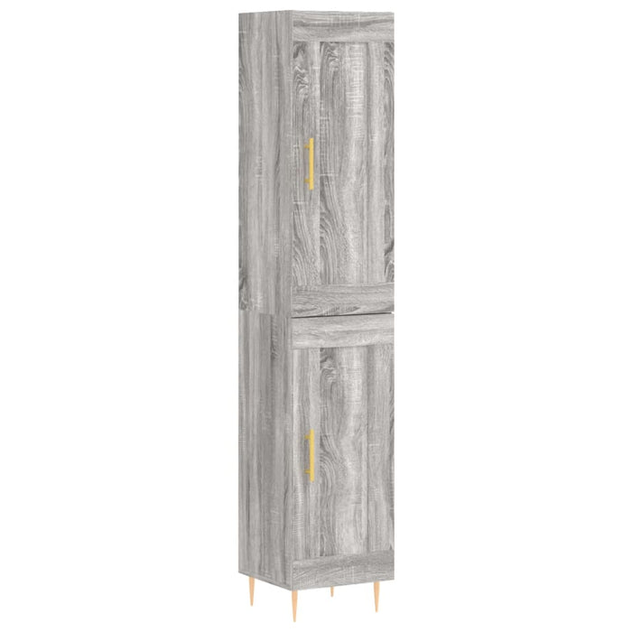 Dulap înalt, gri sonoma, 34,5x34x180 cm, lemn prelucrat WALTI