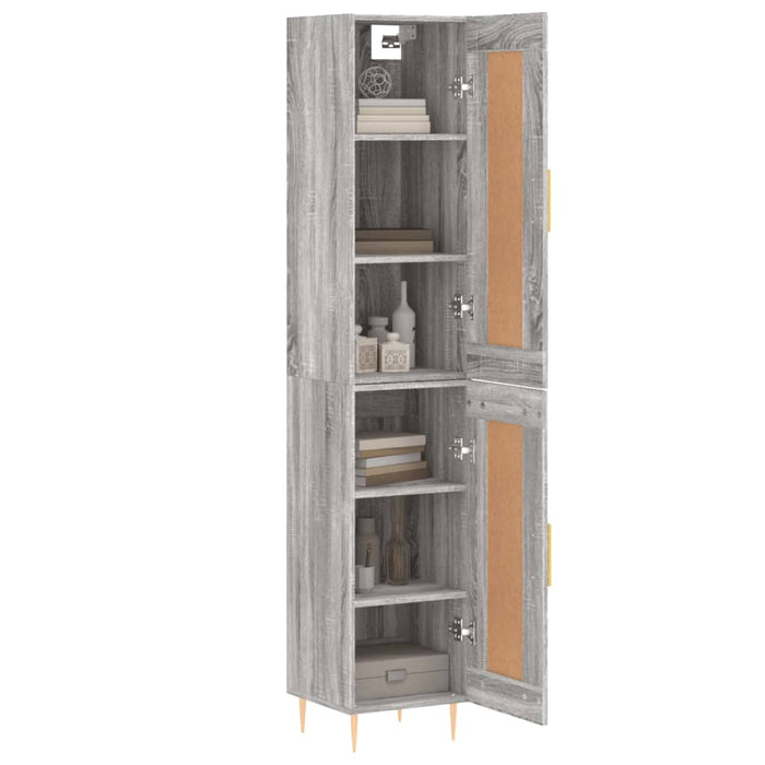 Dulap înalt, gri sonoma, 34,5x34x180 cm, lemn prelucrat WALTI
