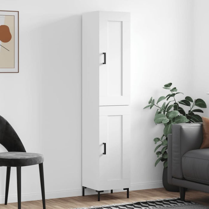 Dulap înalt, alb, 34,5x34x180 cm, lemn prelucrat - WALTI WALTI