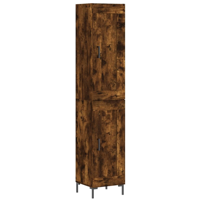 Dulap înalt, stejar fumuriu, 34,5x34x180 cm, lemn prelucrat - WALTI WALTI