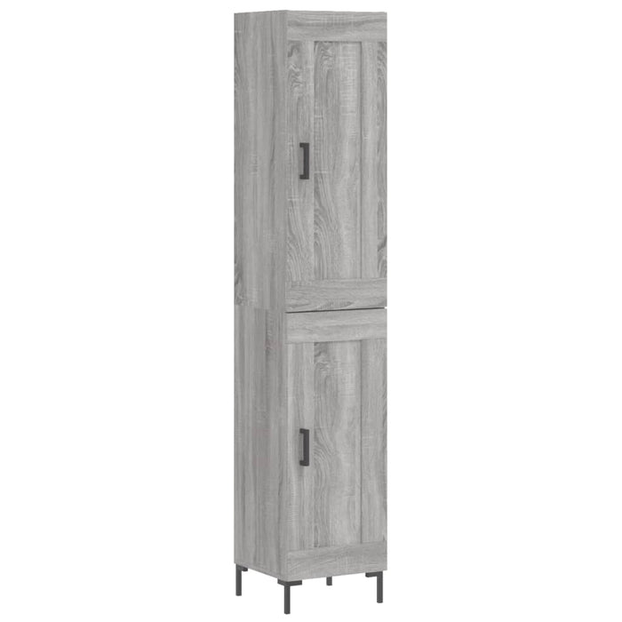 Dulap înalt, gri sonoma, 34,5x34x180 cm, lemn prelucrat - WALTI WALTI