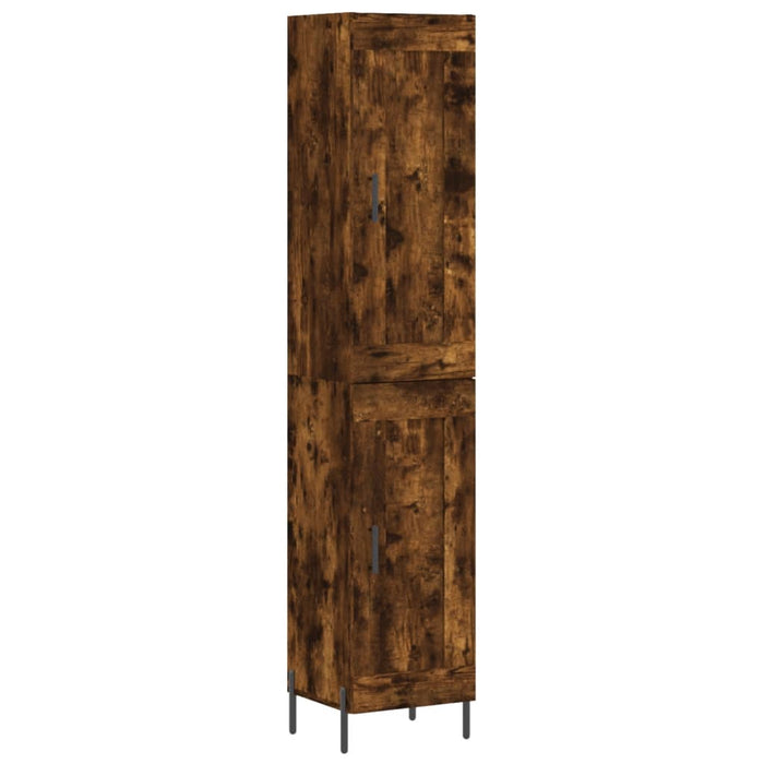 Dulap înalt, stejar fumuriu, 34,5x34x180 cm, lemn prelucrat WALTI
