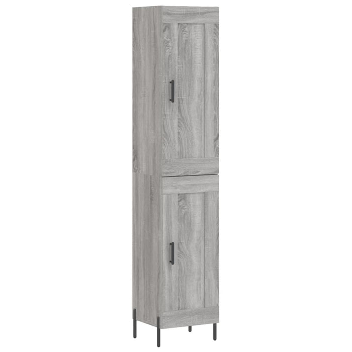 Dulap înalt, gri sonoma, 34,5x34x180 cm, lemn prelucrat WALTI