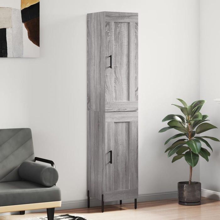 Dulap înalt, gri sonoma, 34,5x34x180 cm, lemn prelucrat WALTI