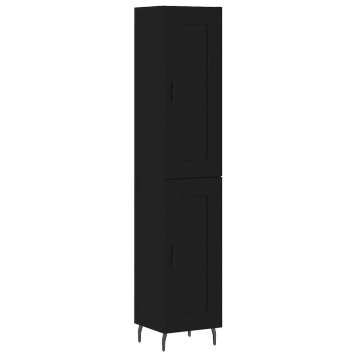 Dulap înalt, negru, 34,5x34x180 cm, lemn prelucrat WALTI