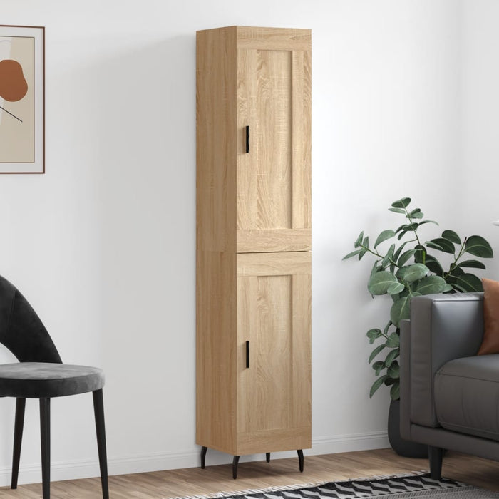 Dulap înalt, stejar sonoma, 34,5x34x180 cm, lemn prelucrat WALTI