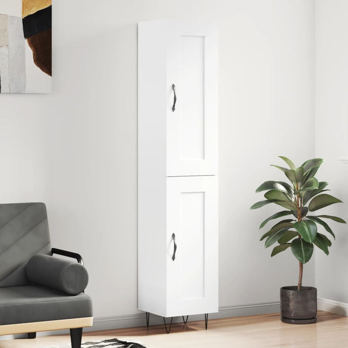 Dulap înalt, alb, 34,5x34x180 cm, lemn prelucrat WALTI