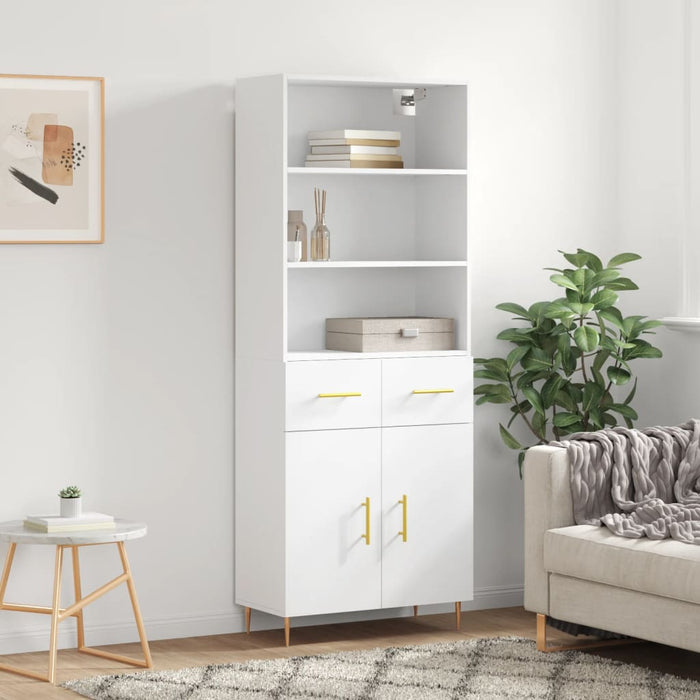 Dulap înalt, alb, 69,5x34x180 cm, lemn compozit - WALTI WALTI