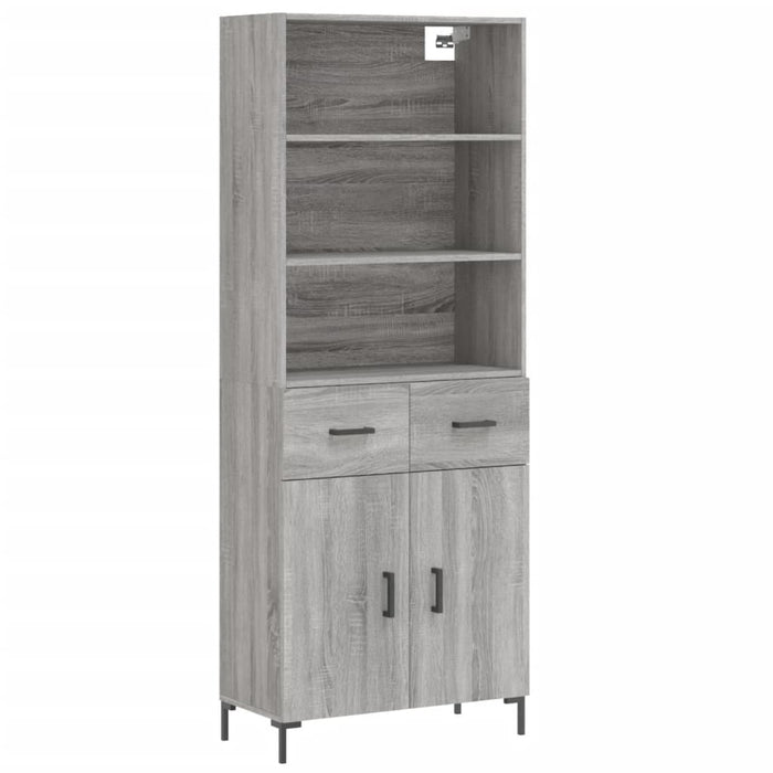 Dulap înalt, gri sonoma, 69,5x34x180 cm, lemn compozit - WALTI WALTI