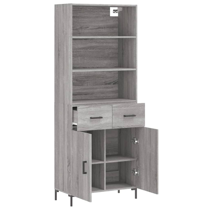 Dulap înalt, gri sonoma, 69,5x34x180 cm, lemn compozit - WALTI WALTI