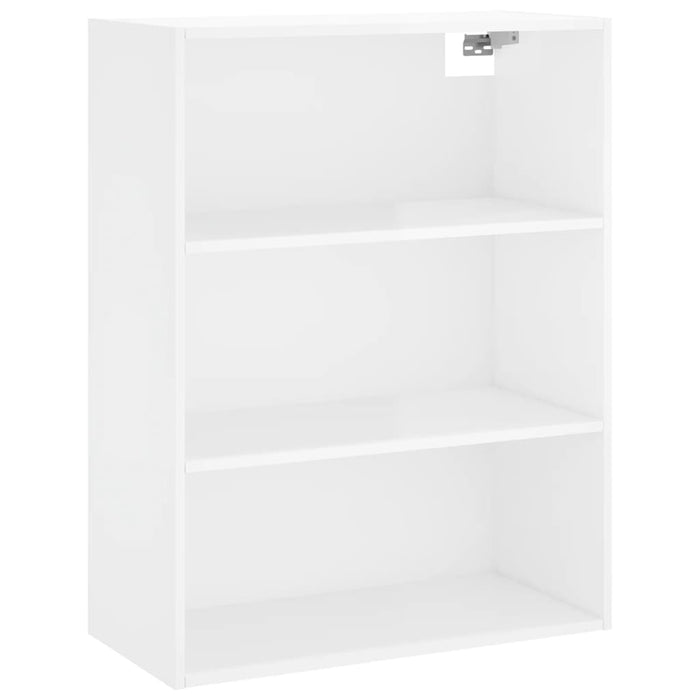 Dulap înalt, alb extralucios, 69,5x34x180 cm, lemn compozit WALTI