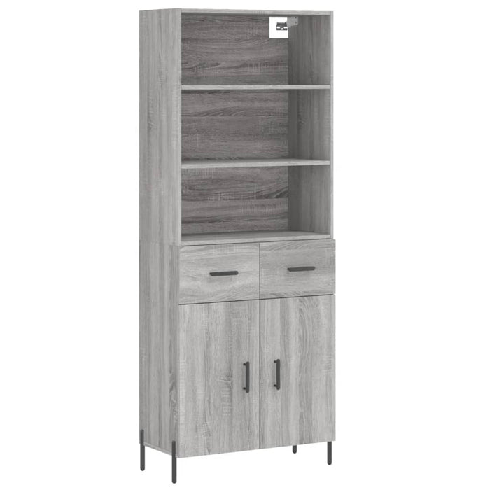 Dulap înalt, gri sonoma, 69,5x34x180 cm, lemn compozit - WALTI WALTI