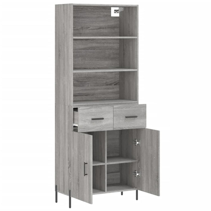 Dulap înalt, gri sonoma, 69,5x34x180 cm, lemn compozit - WALTI WALTI