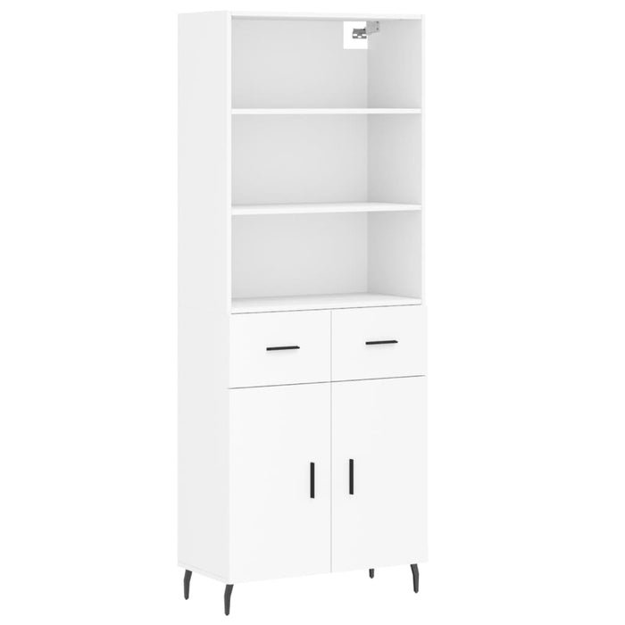 Dulap înalt, alb, 69,5x34x180 cm, lemn compozit - WALTI WALTI