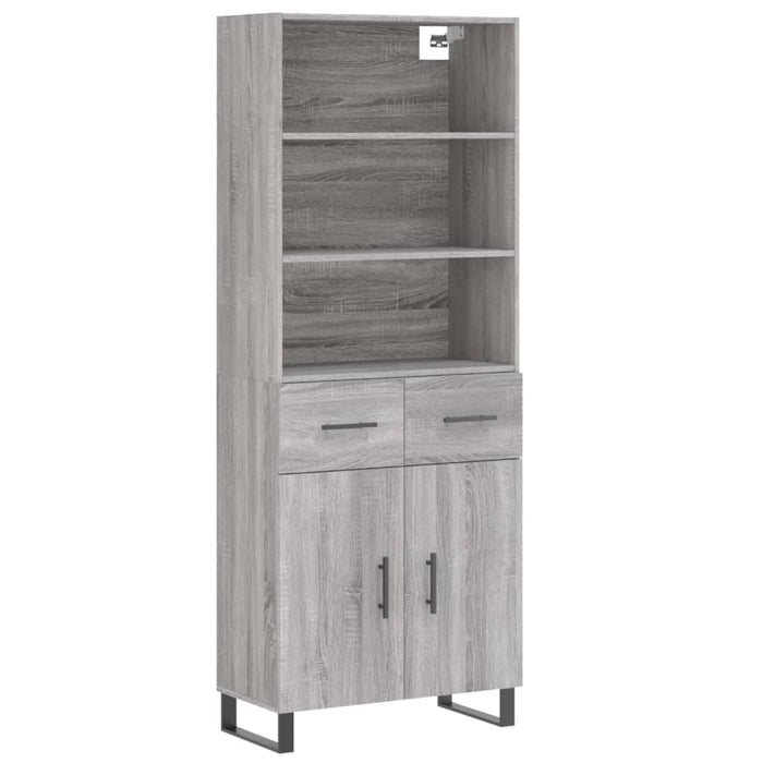 Dulap înalt, gri sonoma, 69,5x34x180 cm, lemn compozit - WALTI WALTI