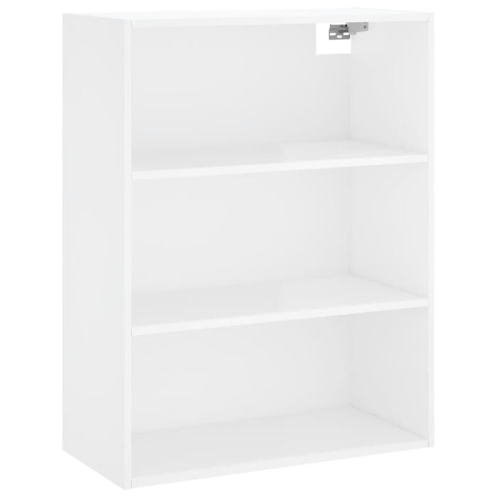 Dulap înalt, alb extralucios, 69,5x34x180 cm, lemn compozit WALTI