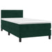 Pat box spring cu saltea, verde închis, 90x190 cm, catifea - WALTI WALTI