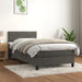 Pat box spring cu saltea, gri închis, 90x200 cm, catifea - WALTI WALTI