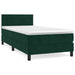 Pat box spring cu saltea, verde închis, 90x200 cm, catifea - WALTI WALTI