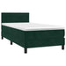 Pat box spring cu saltea, verde închis, 90x200 cm, catifea - WALTI WALTI