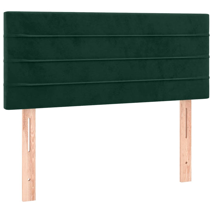 Pat box spring cu saltea, verde închis, 90x200 cm, catifea - WALTI WALTI