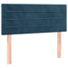 Pat box spring cu saltea, albastru închis, 90x200 cm, catifea - WALTI WALTI