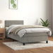 Pat box spring cu saltea, gri deschis, 100x200 cm, catifea - WALTI WALTI
