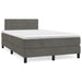 Pat box spring cu saltea, gri închis, 120x200 cm, catifea - WALTI WALTI