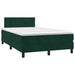 Pat box spring cu saltea, verde închis, 120x200 cm, catifea - WALTI WALTI