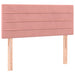 Pat box spring cu saltea, roz, 120x200 cm, catifea - WALTI WALTI