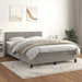 Pat box spring cu saltea, gri deschis, 140x200 cm, catifea - WALTI WALTI