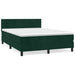 Pat box spring cu saltea, verde închis, 140x200 cm, catifea - WALTI WALTI