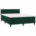 Pat box spring cu saltea, verde închis, 140x200 cm, catifea - WALTI WALTI