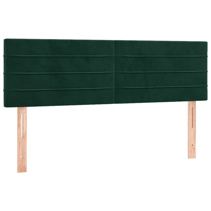 Pat box spring cu saltea, verde închis, 140x200 cm, catifea - WALTI WALTI